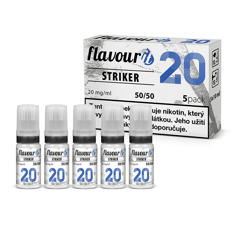 Flavourit Striker nikotinos bazis 20mg 50-50 5x10ml