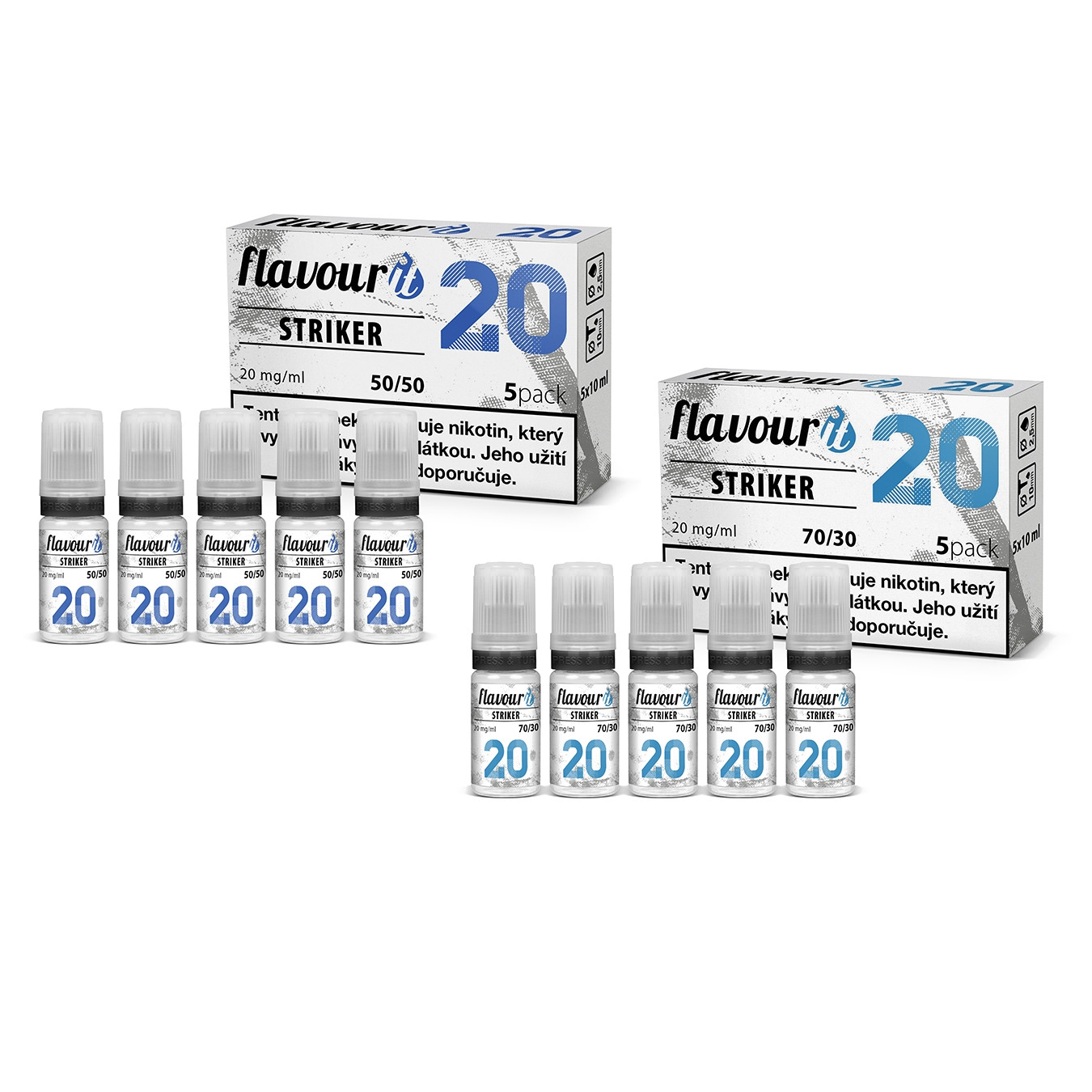 Flavourit Striker nikotinos bazis 20mg 5x10ml